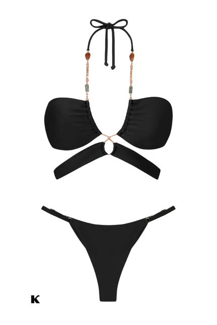 Chic stand out pearl design bikini