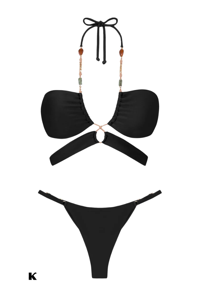 Chic stand out pearl design bikini