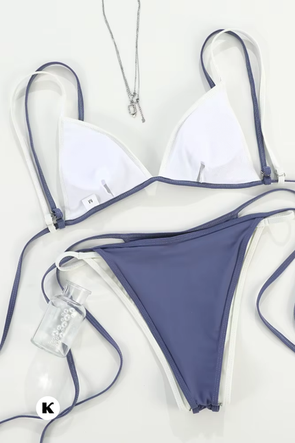 High waisted double layer stijl bikini