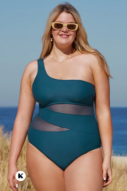 One shoulder model mesh design badpak