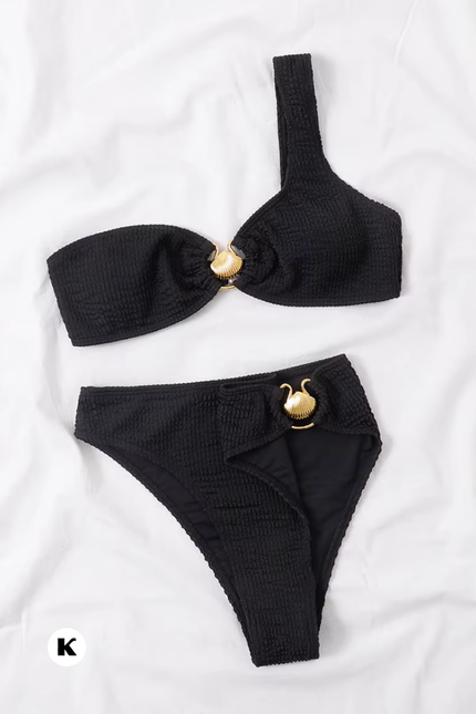 Metal ring model bathing bikini