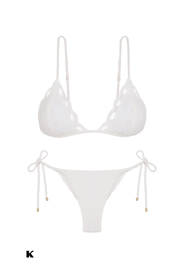 High waisted designed top stijl bikini
