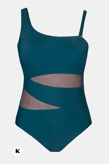One shoulder model mesh design badpak