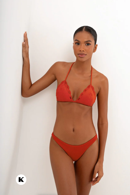 High waisted designed top stijl bikini