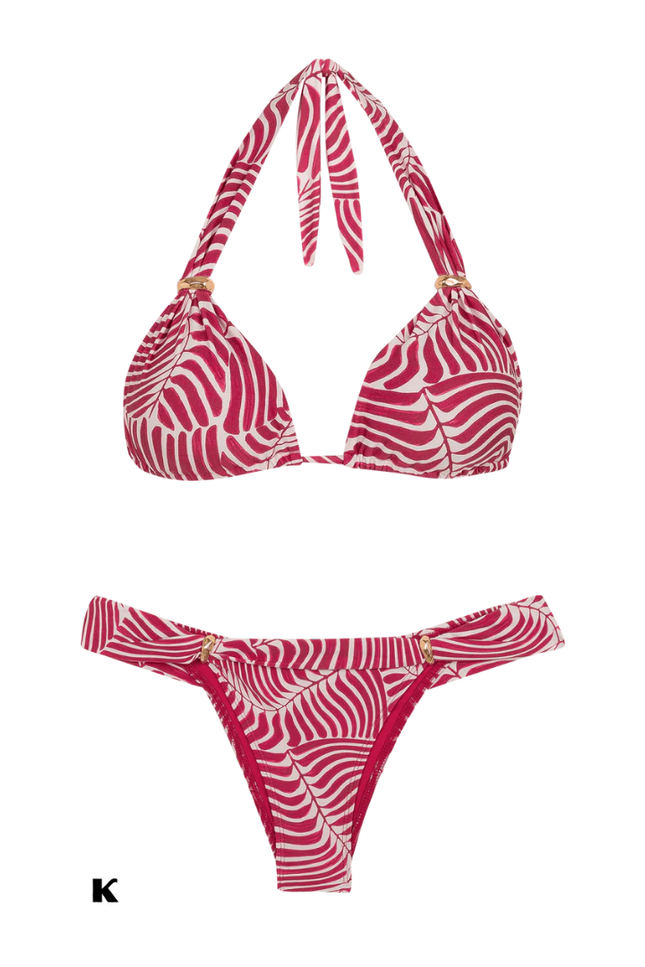 Rode golden-design model mid waisted bikini