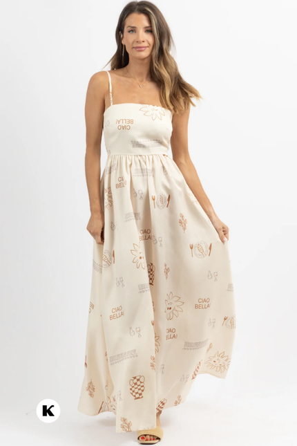 Nieuw bohemian style printed maxi jurk