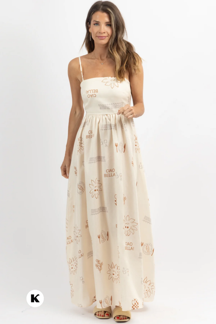 Nieuw bohemian style printed maxi jurk