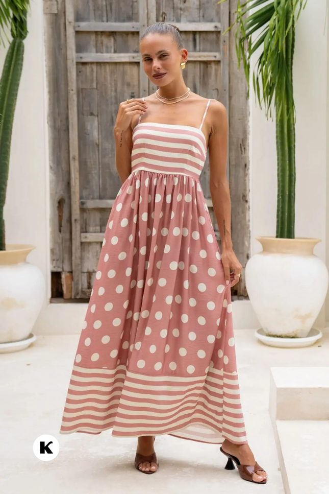 Printed model elegante fashionable boho jurk