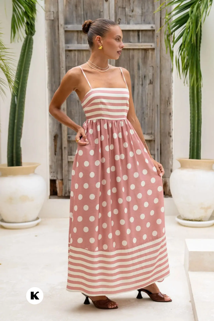 Printed model elegante fashionable boho jurk