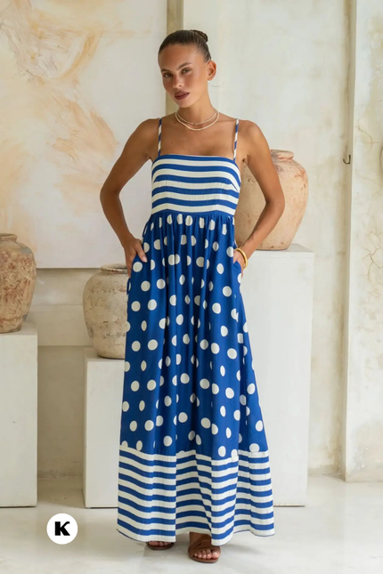 Printed model elegante fashionable boho jurk