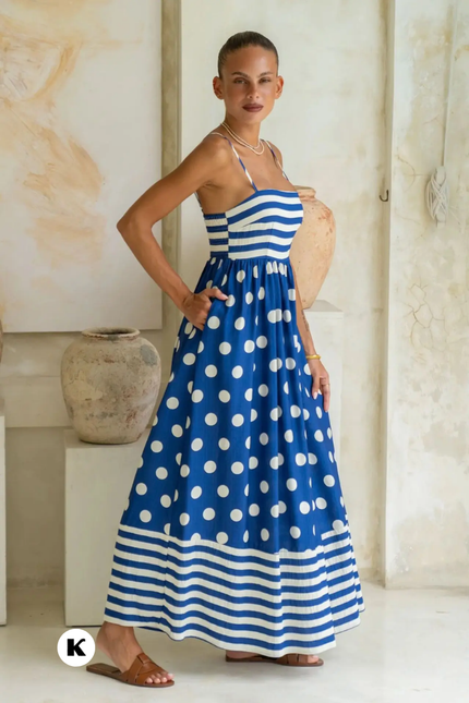 Printed model elegante fashionable boho jurk