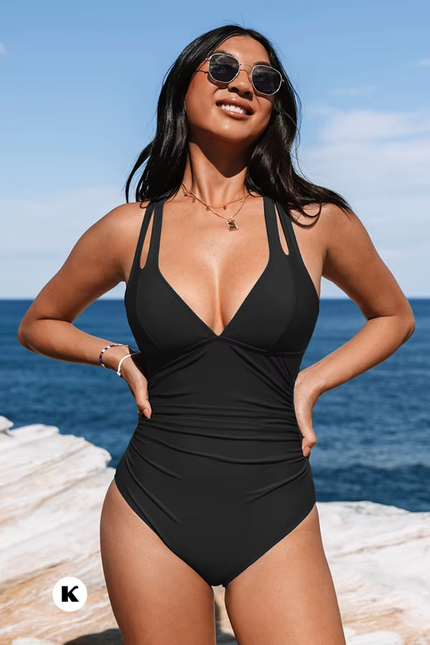 Ruched cross back model badpak