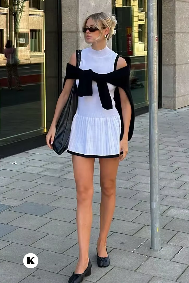 Sportieve high end model high waisted jurk (video)