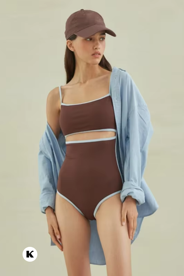 Cut out design bruine solid design badpak