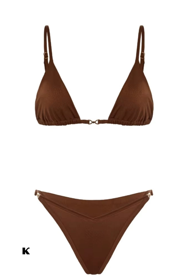Solid model low waist stijl bikini