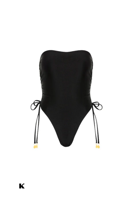 Strapless model design zwarte badpak