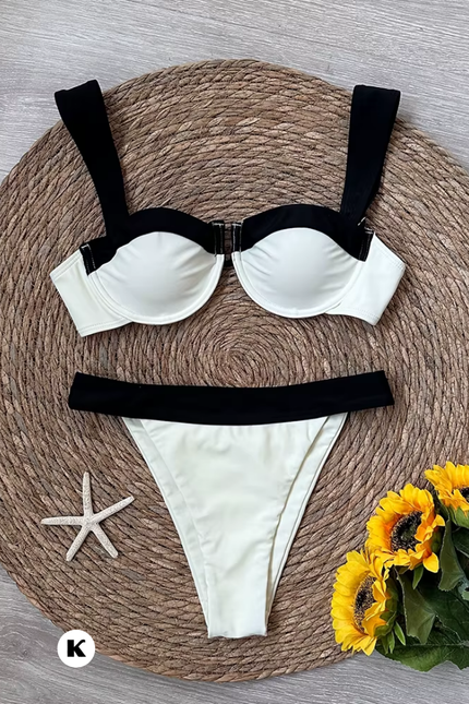 Push up model solid suit stijl bikini