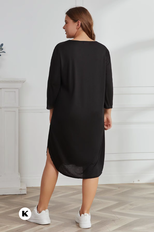 Cross model v hals robe stijl plus size zomerjurk