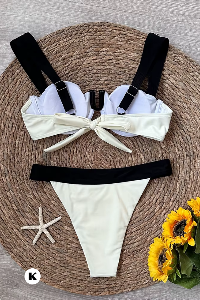 Push up model solid suit stijl bikini