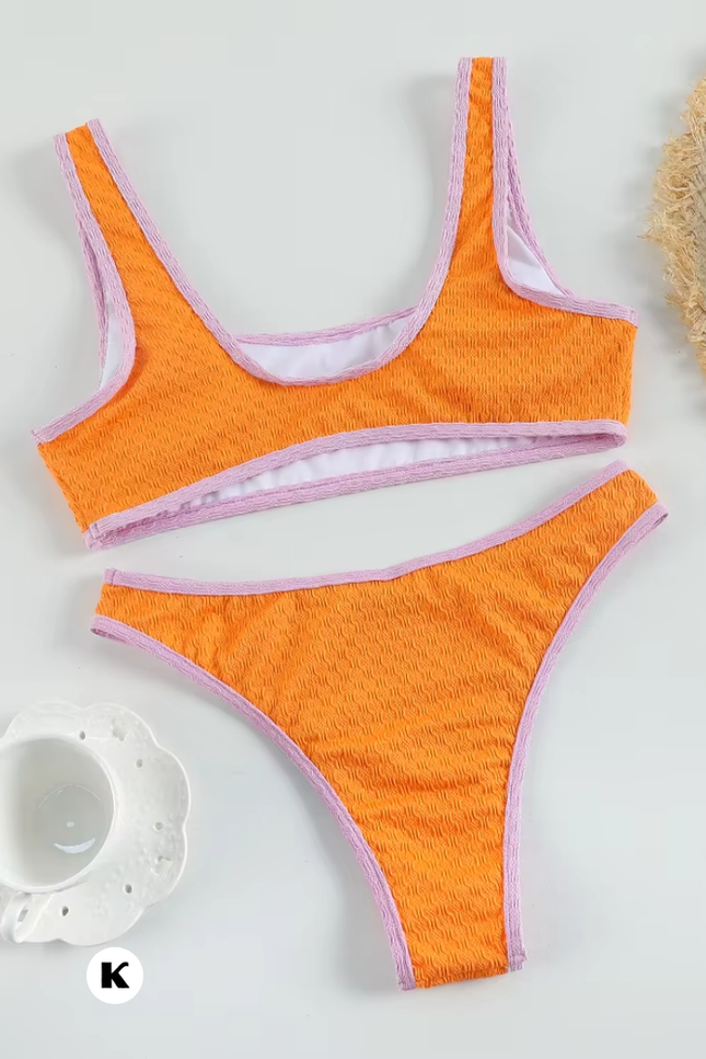 Orange model brazilian stijl bikini