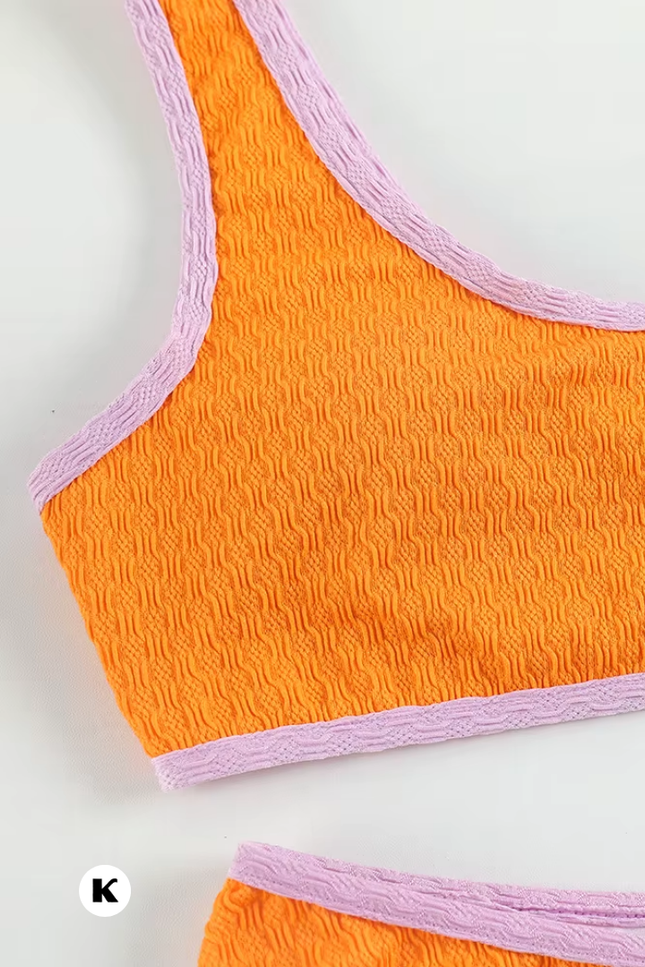 Orange model brazilian stijl bikini