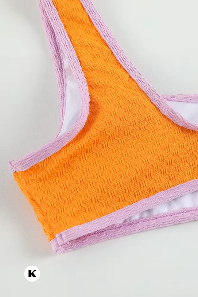 Orange model brazilian stijl bikini