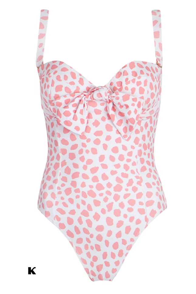 Roze dot print model badpak