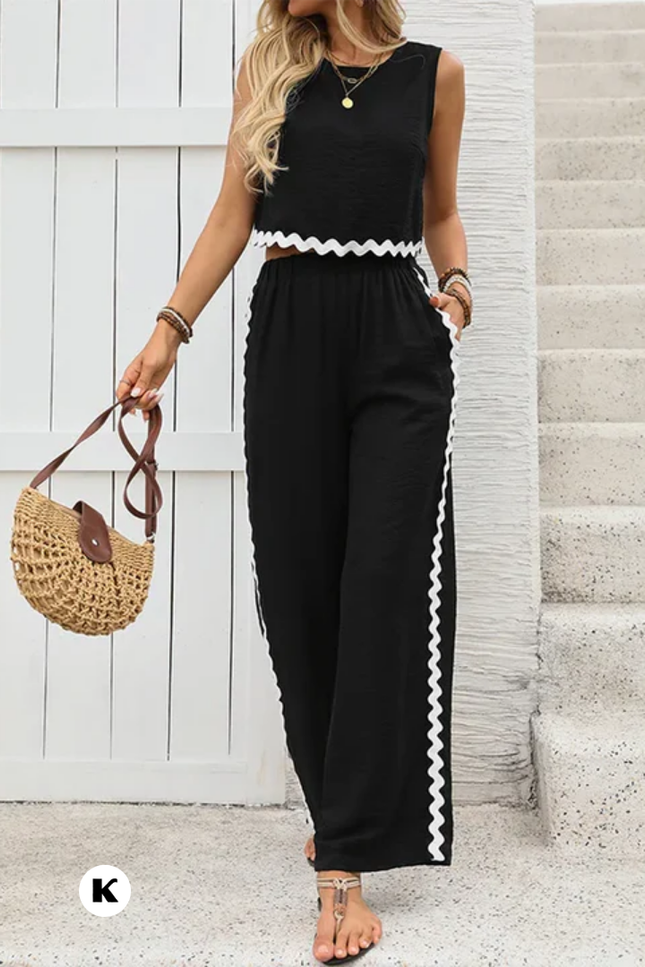 Sleeveless 2-delig casual set
