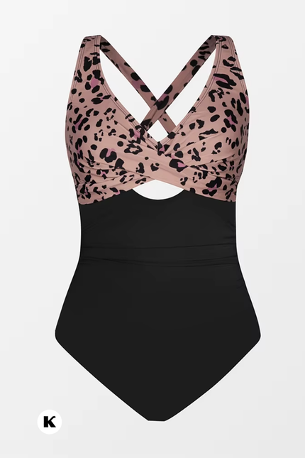 Leopard model v hals badpak
