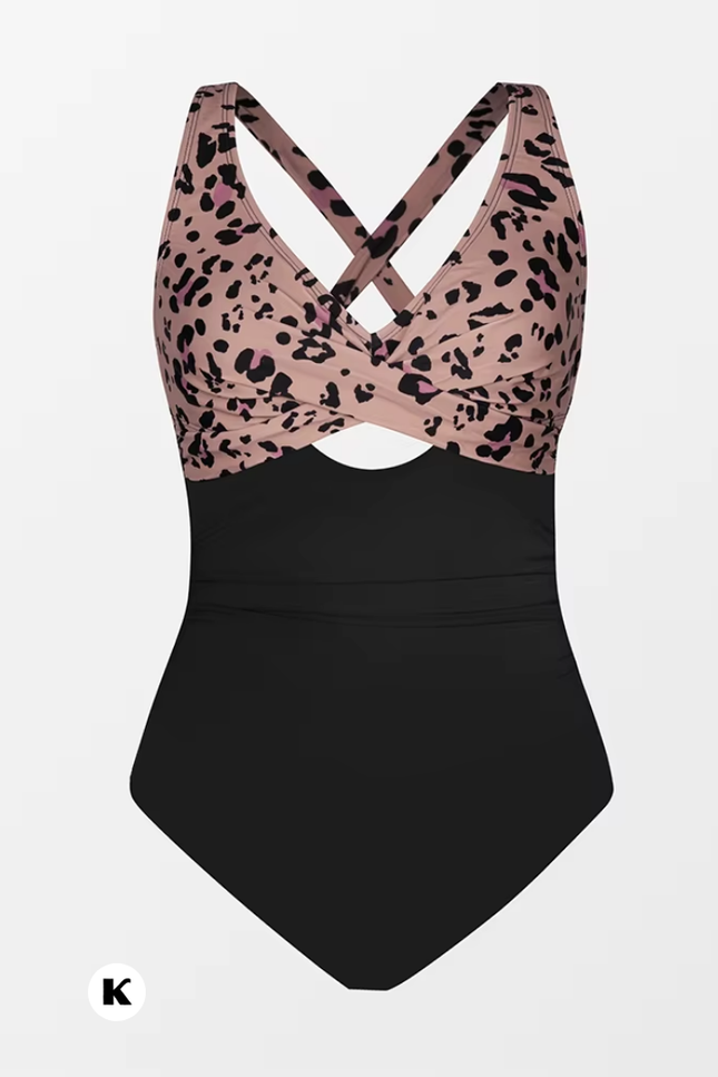 Leopard model v hals badpak