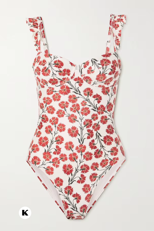 Bloemenprint strappy wide shoulder strap badpak