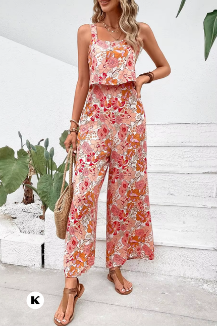 Bloemenprint design comfortabele dames jumpsuit