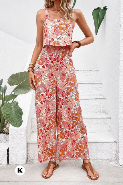 Bloemenprint design comfortabele dames jumpsuit