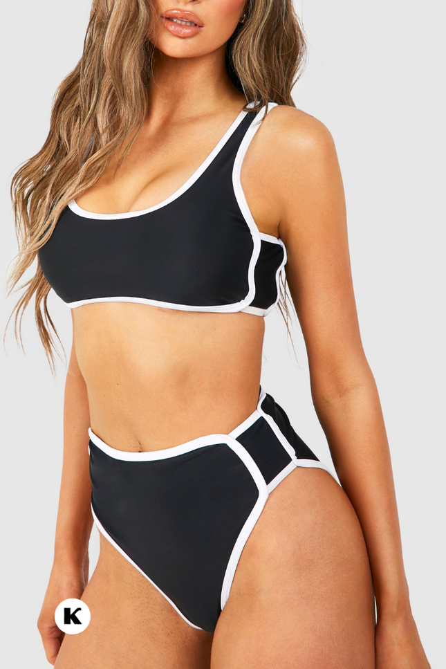 High waisted model bandage bikini