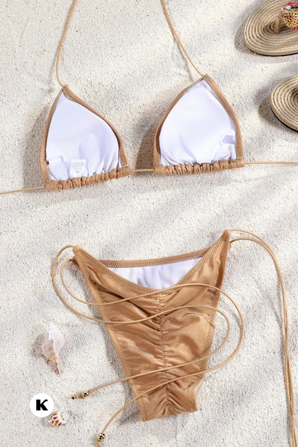 Micro thong model bikini