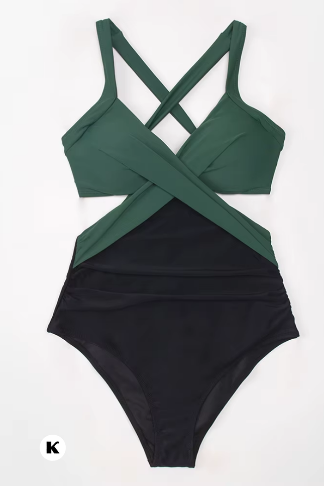 Wrap design groene cut out model badpak