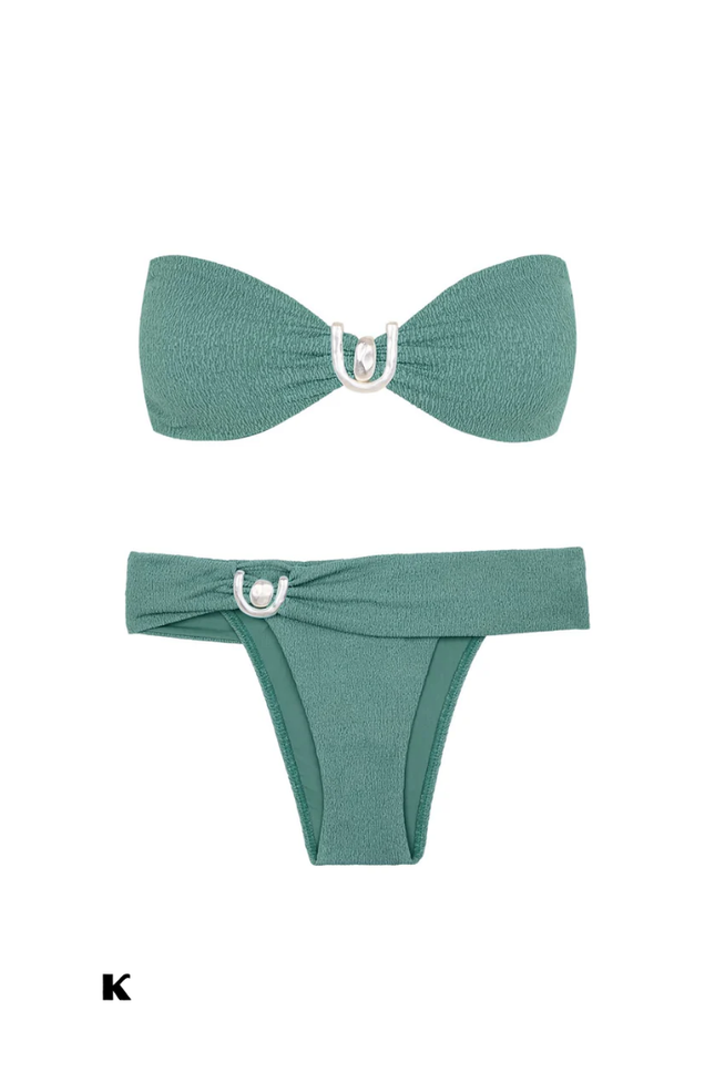 U design model high waisted bikini