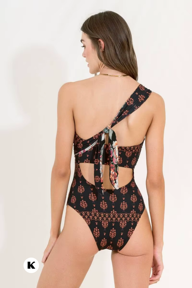 High waist strap neck model elegante badpak