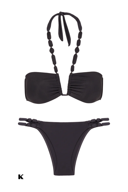 Wrap halter design model bandeau high cut bikini