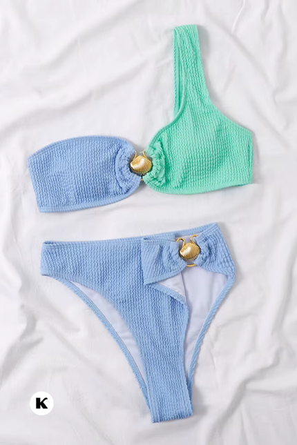 Metal ring model bathing bikini