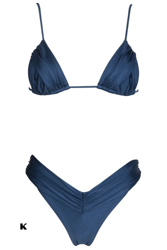 Ruffle model triangle bikini