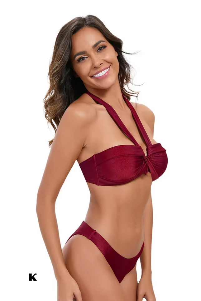 Halter nek wrap design model bikini
