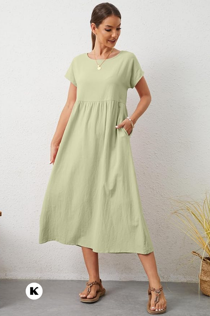 Effen model oversized maxi jurk