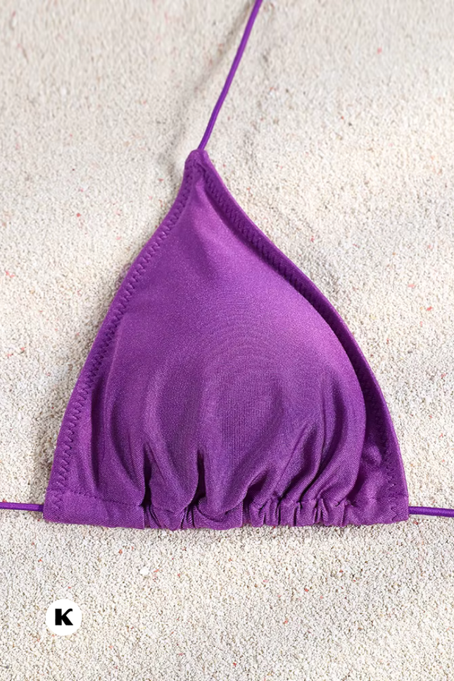 Paarse triangle model micro stijl bikini