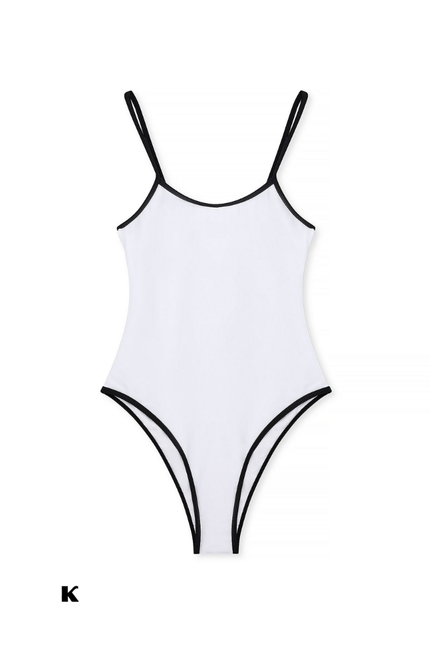 Witte high cut model elegante badpak