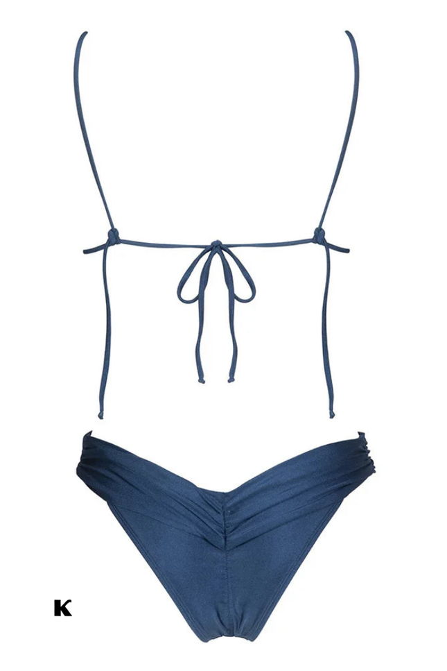 Ruffle model triangle bikini