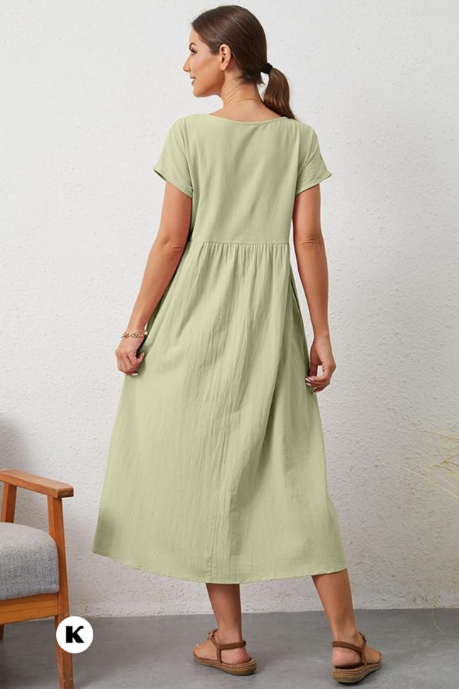 Effen model oversized maxi jurk