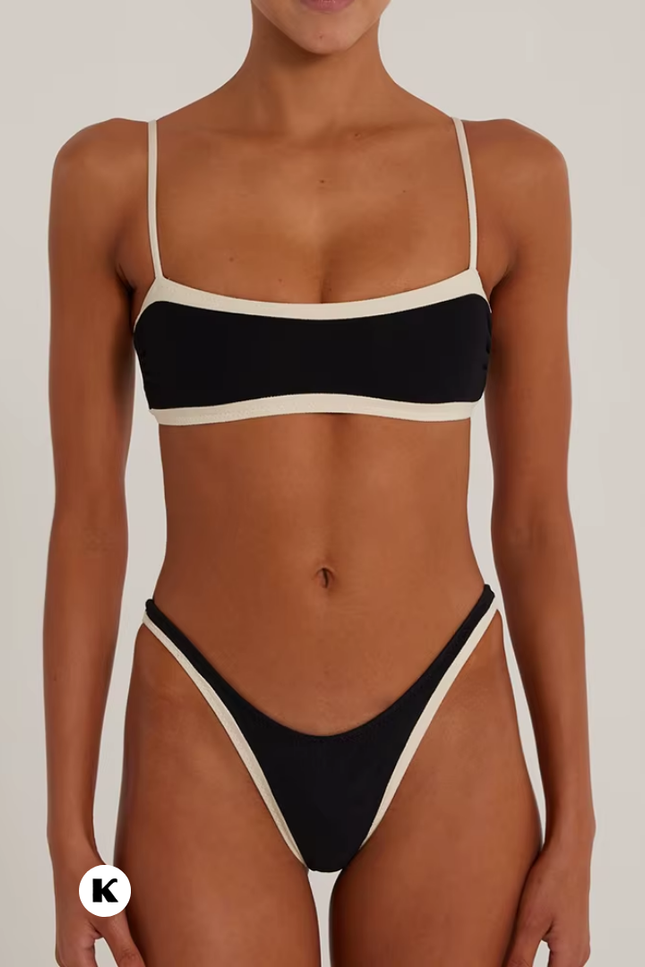High cut model low waisted stijl solid bikini