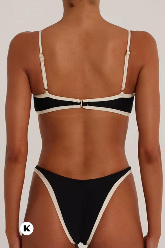 High cut model low waisted stijl solid bikini