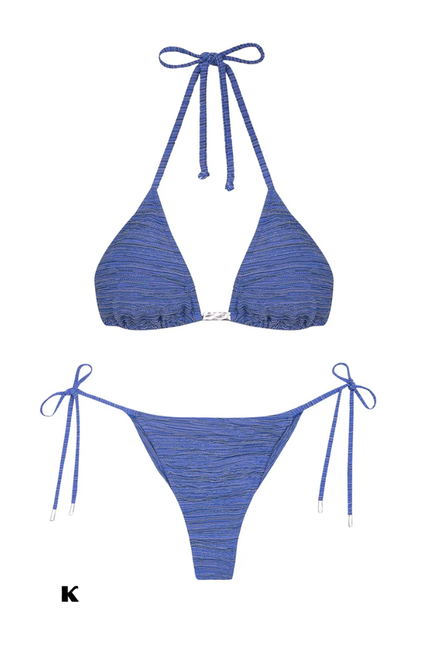High waisted model metal-design bikini